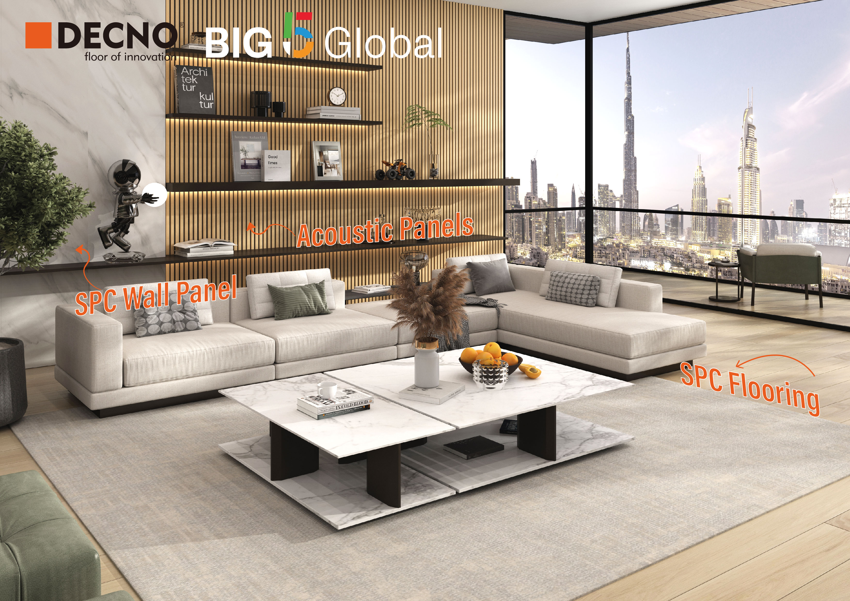 DECNO lanza un nuevo panel para piso y pared en Big 5 Global 2024